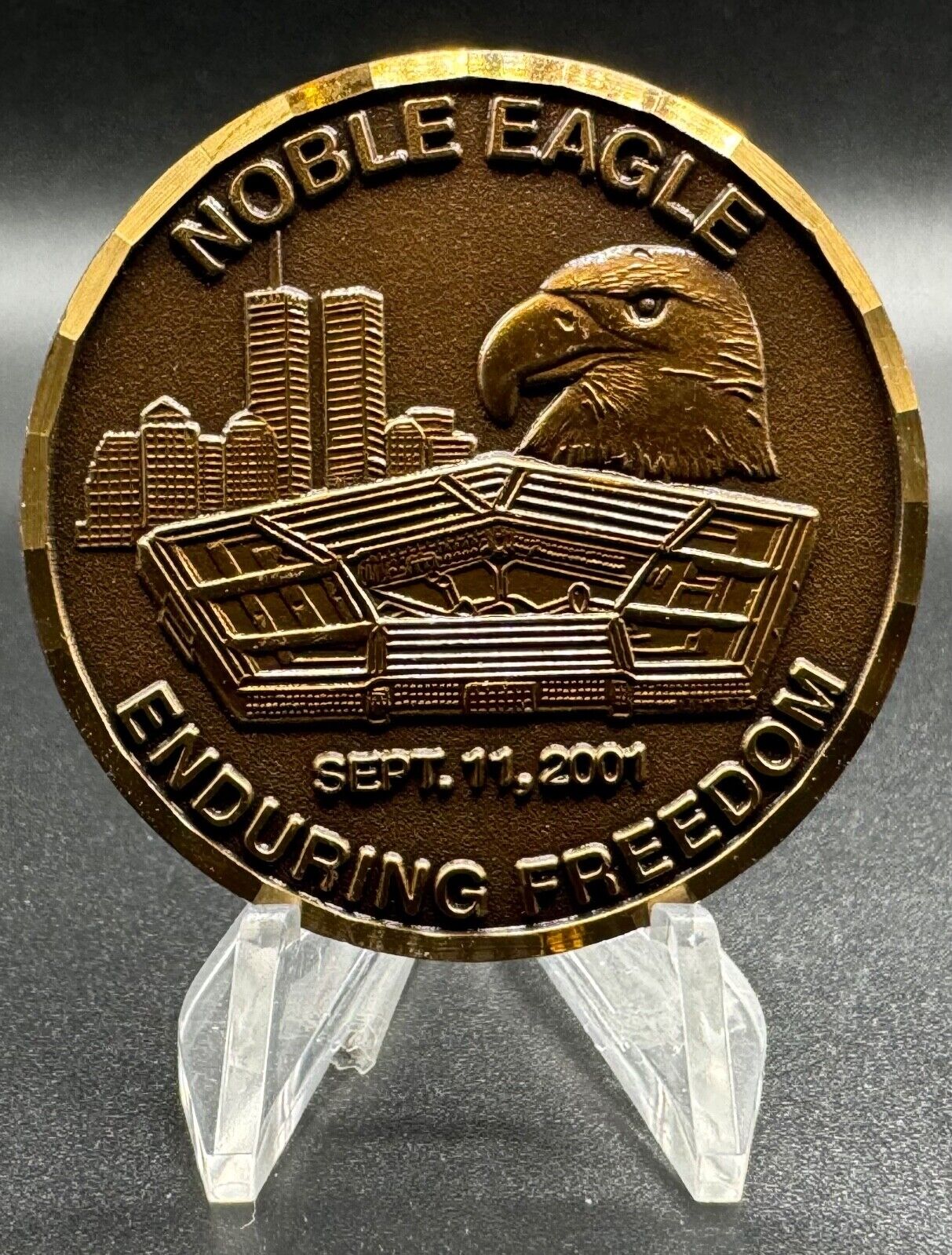 Defenders of Freedom All Services Operation Noble Eagle OEF 9-11 Challenge Coin