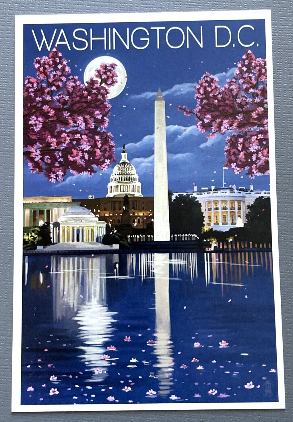 Washington, DC - Night Scene - Lantern Press Postcard