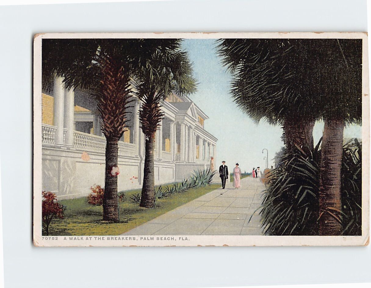 Postcard A Walk At The Breakers Palm Beach Florida USA