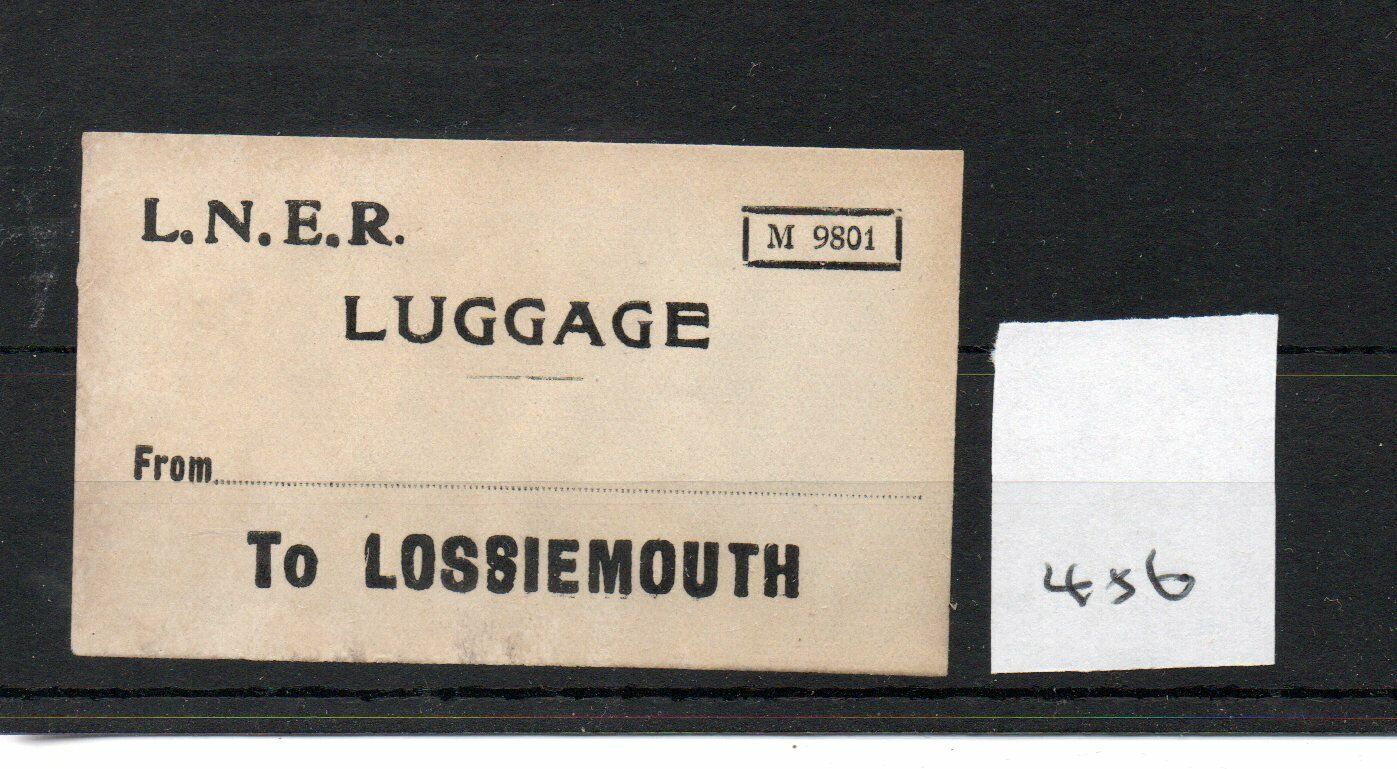 London North Eastern Railway. LNER - Luggage Label (456) Lossiemouth