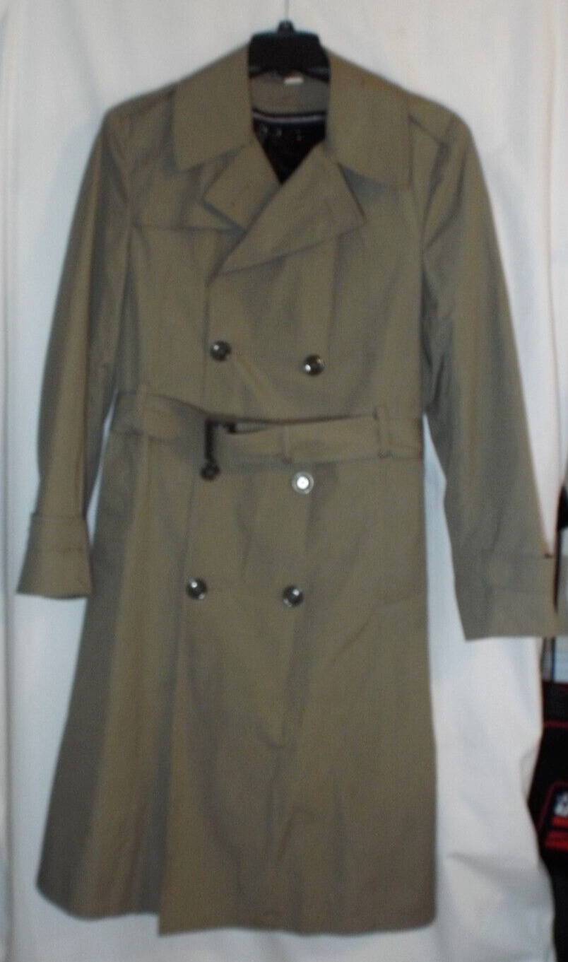 US Marine Corps Men’s Trench Coat All Weather Size 38L W/Zippered Liner