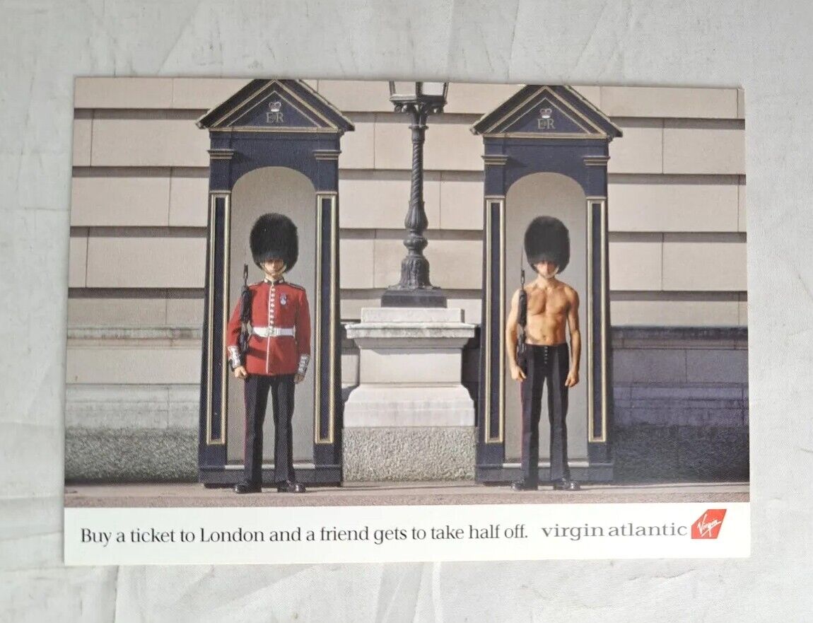 Advertising Postcard Virgin Atlantic British Soldier 