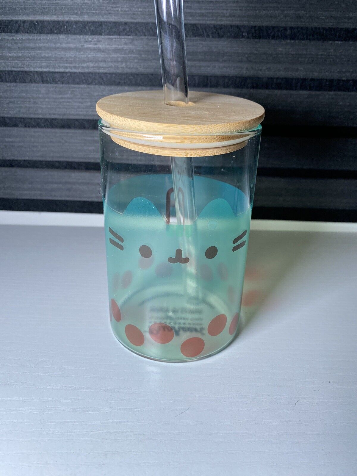 Pusheen Spring Box Exclusive Bubble Tea Glass Cup With Straw