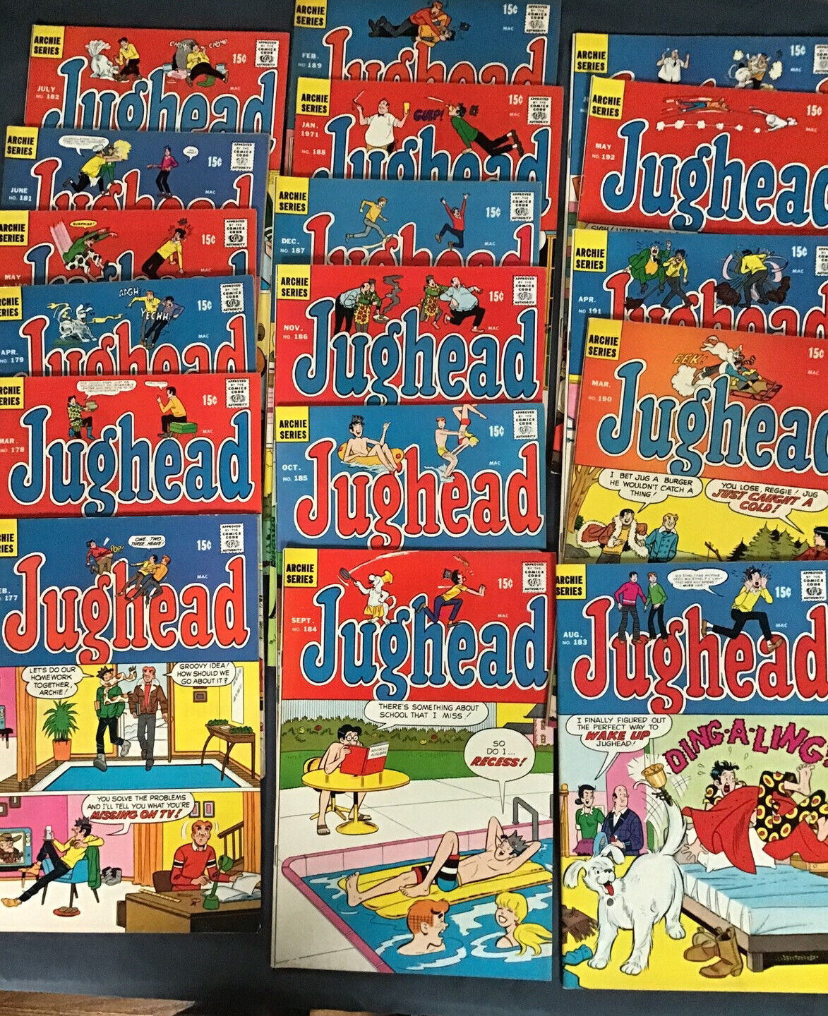 Complete Run Of Jughead #177-193**17 Issues**All Fine + or better**