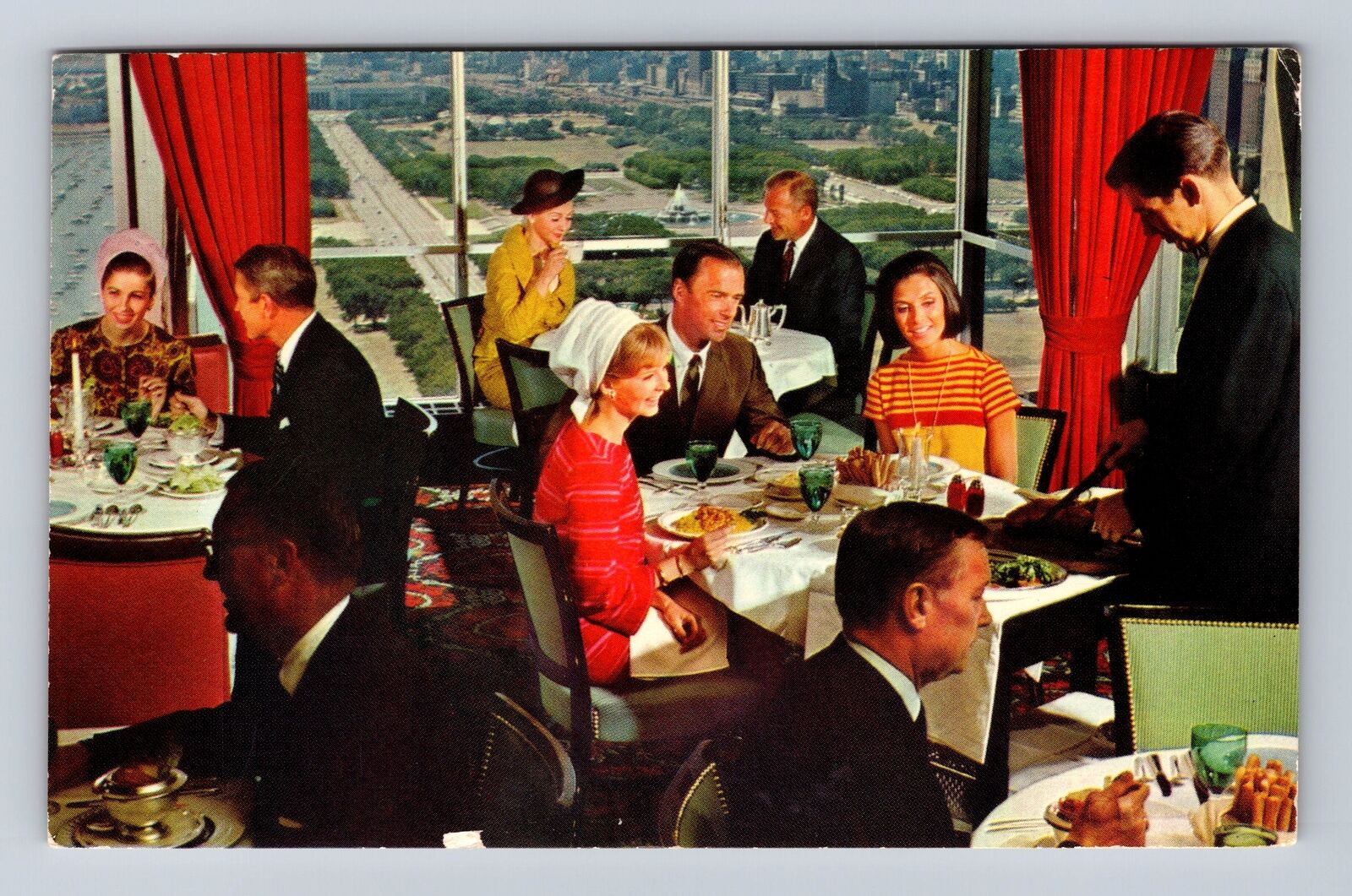 Chicago IL-Illinois, La Town Café, Dining Area, Antique, Vintage Postcard