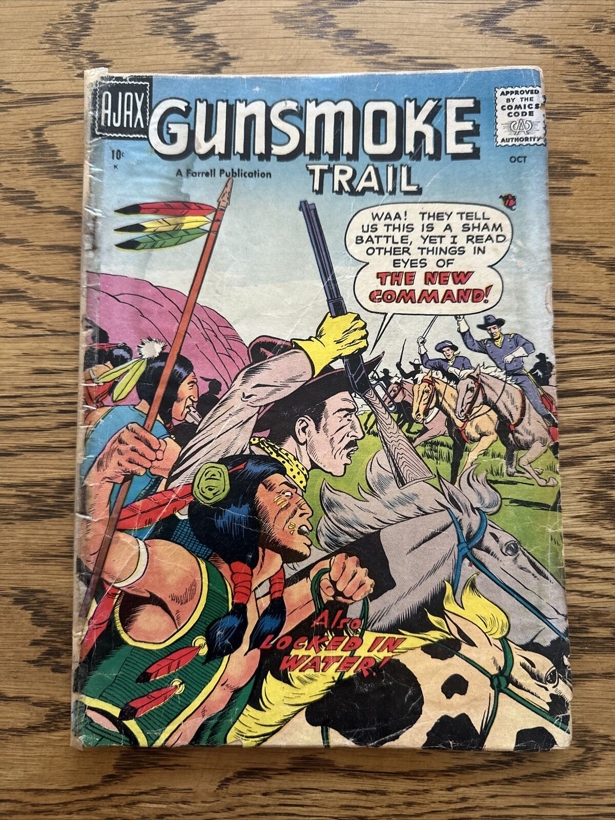 Gunsmoke Trail #3 (Ajax Comics 1957) The New Command Western Low Grade