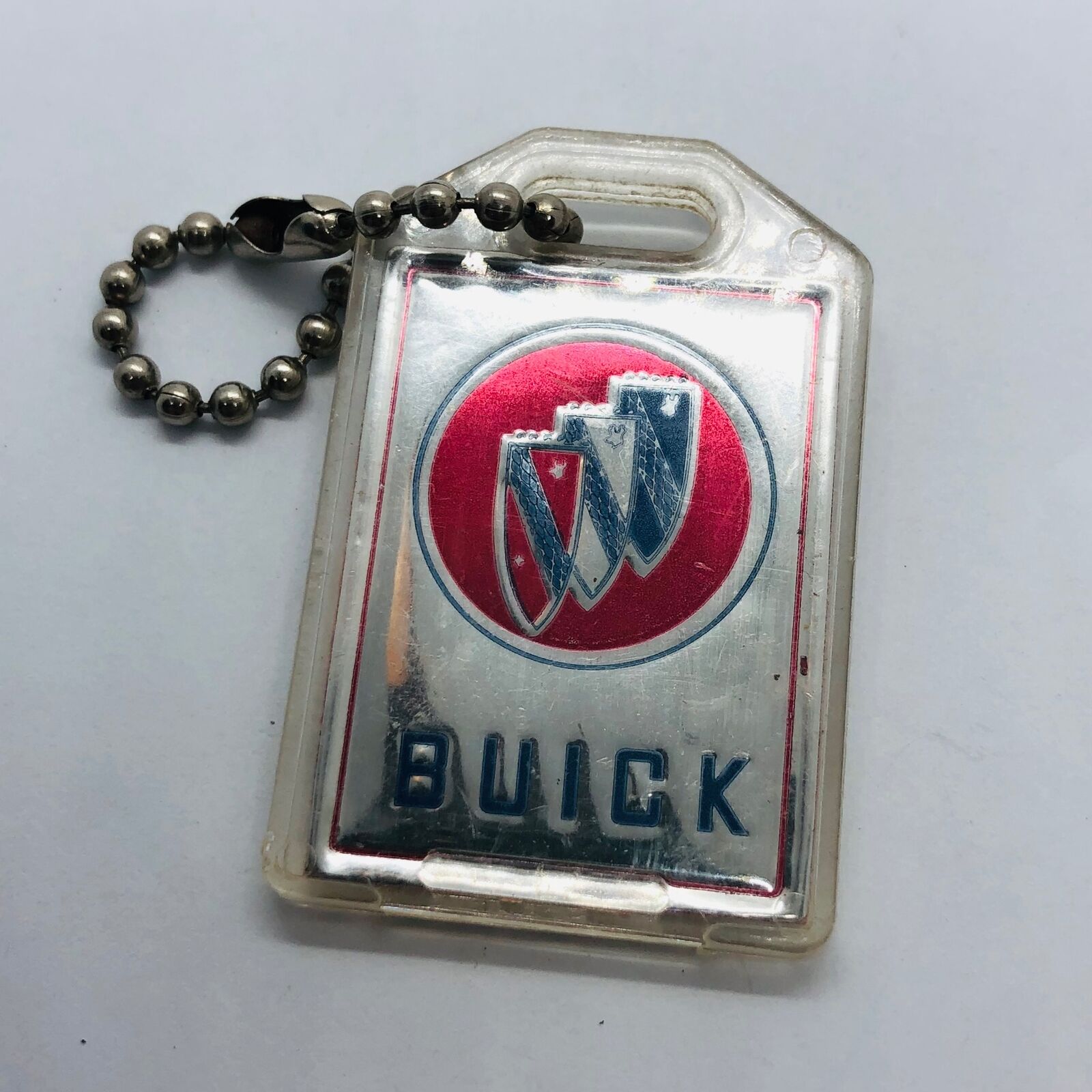 Vtg 1960s Burg Motors Buick Dealer Advertising Keychain Clintonville, WI