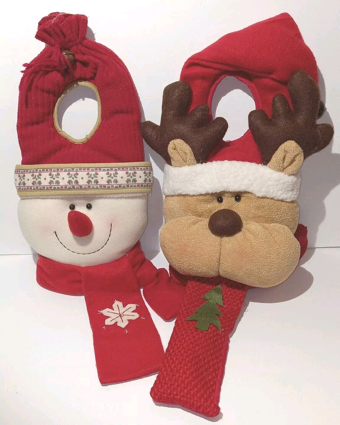 Dan Dee Snowman Plush Reindeer Door Hanger Christmas Holiday Collectible 