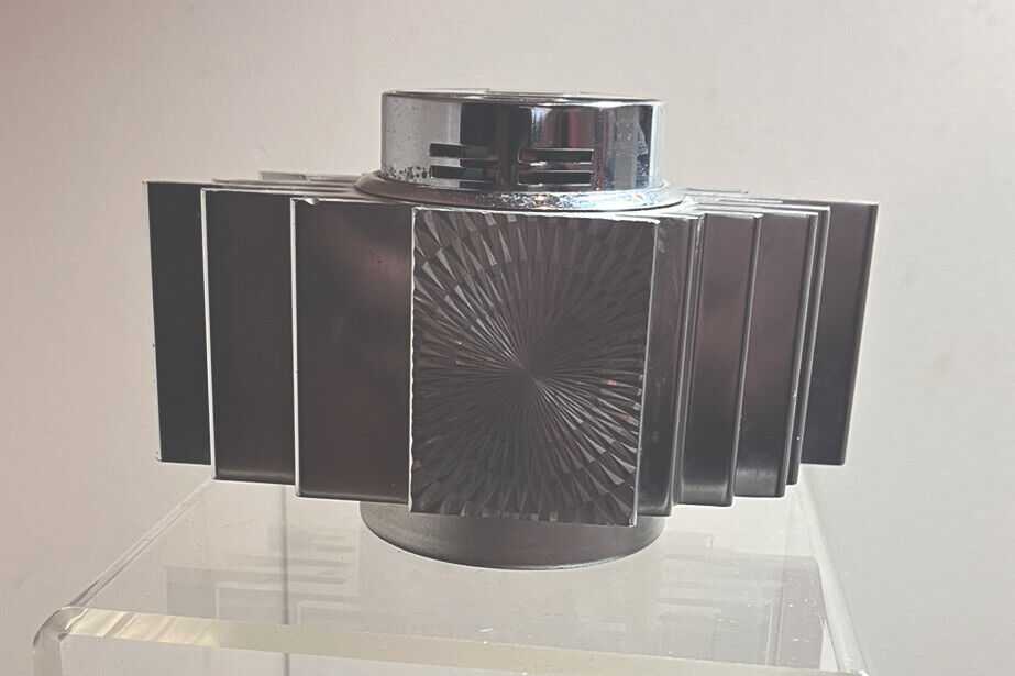 MCM Brutalist Abstract Aluminium Table Lighter Sarome for Scripto, Japan, 1960s
