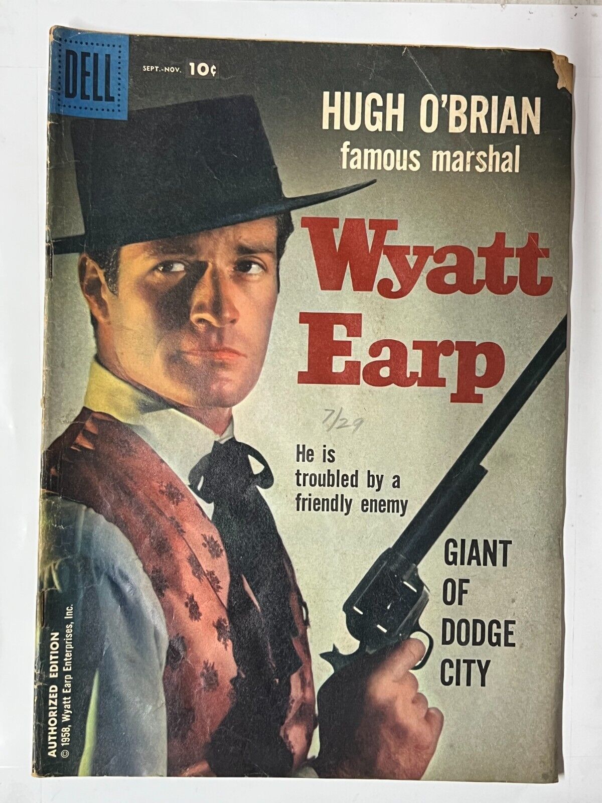 Dell Comics Hugh O'Brian Famous Marshal Wyatt Earp No. 4 1958 | Combined Shippin