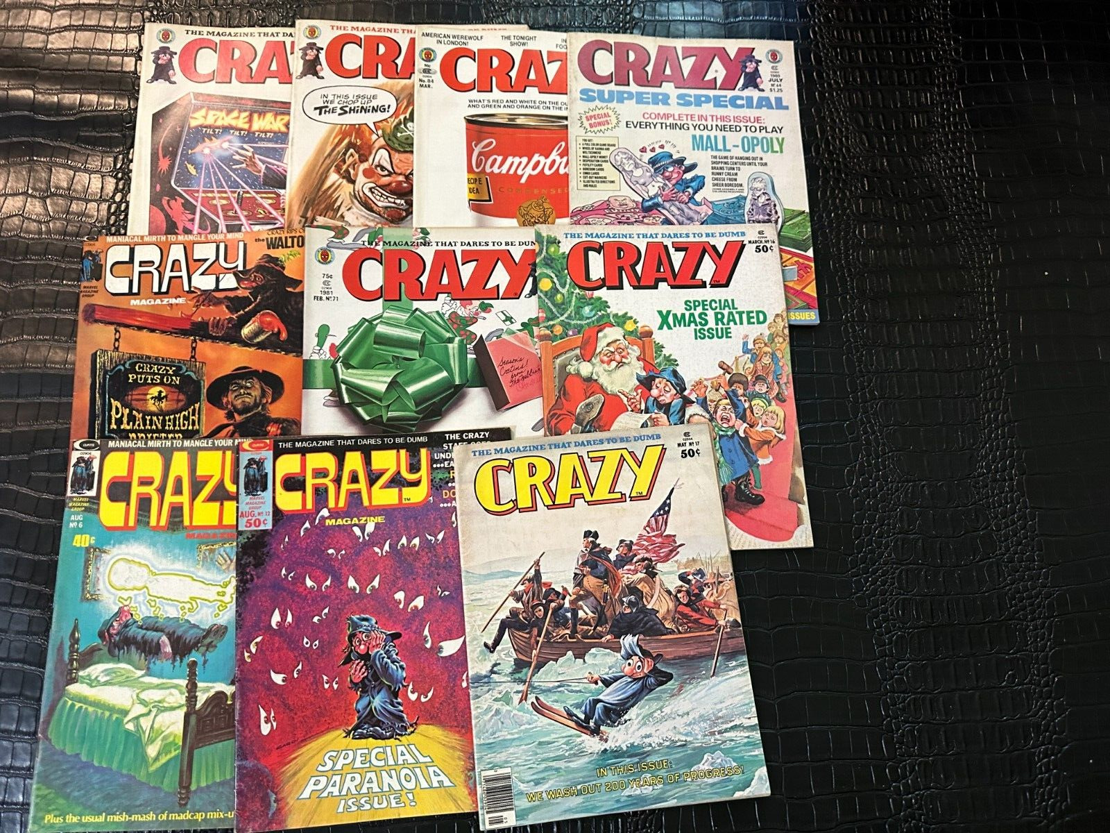 Lot of 10 vintage CRAZY Magazine Issues