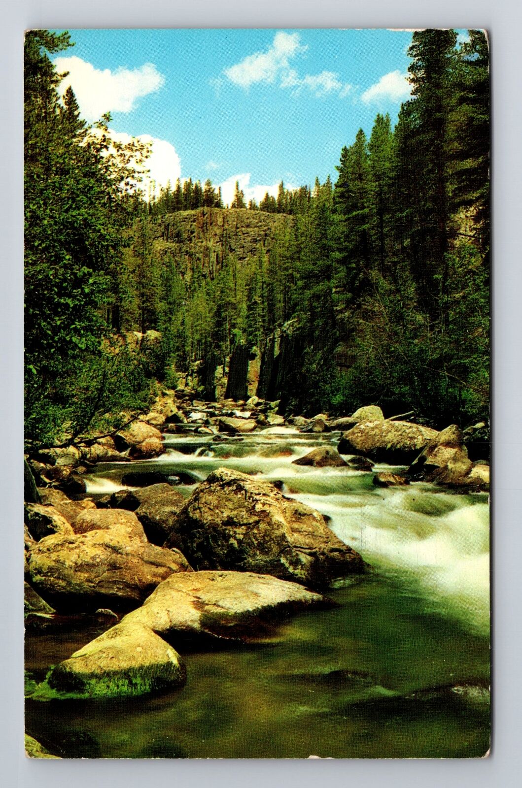 CO-Colorado, Box Canyon, Routt National Forest, Antique, Vintage c1961 Postcard
