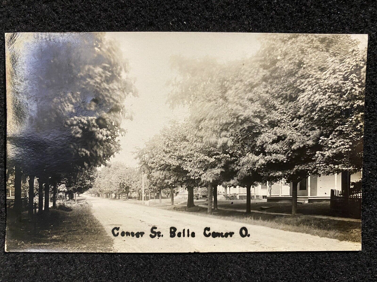 Belle Center Ohio OH Street And Homes 1910 Antique RPPC Real Photo Postcard