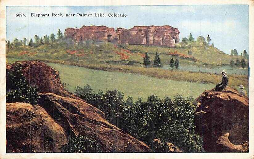 Postcard CO: Elephant Rock, Palmer Lake, Colorado, Antique WB 1920\'s