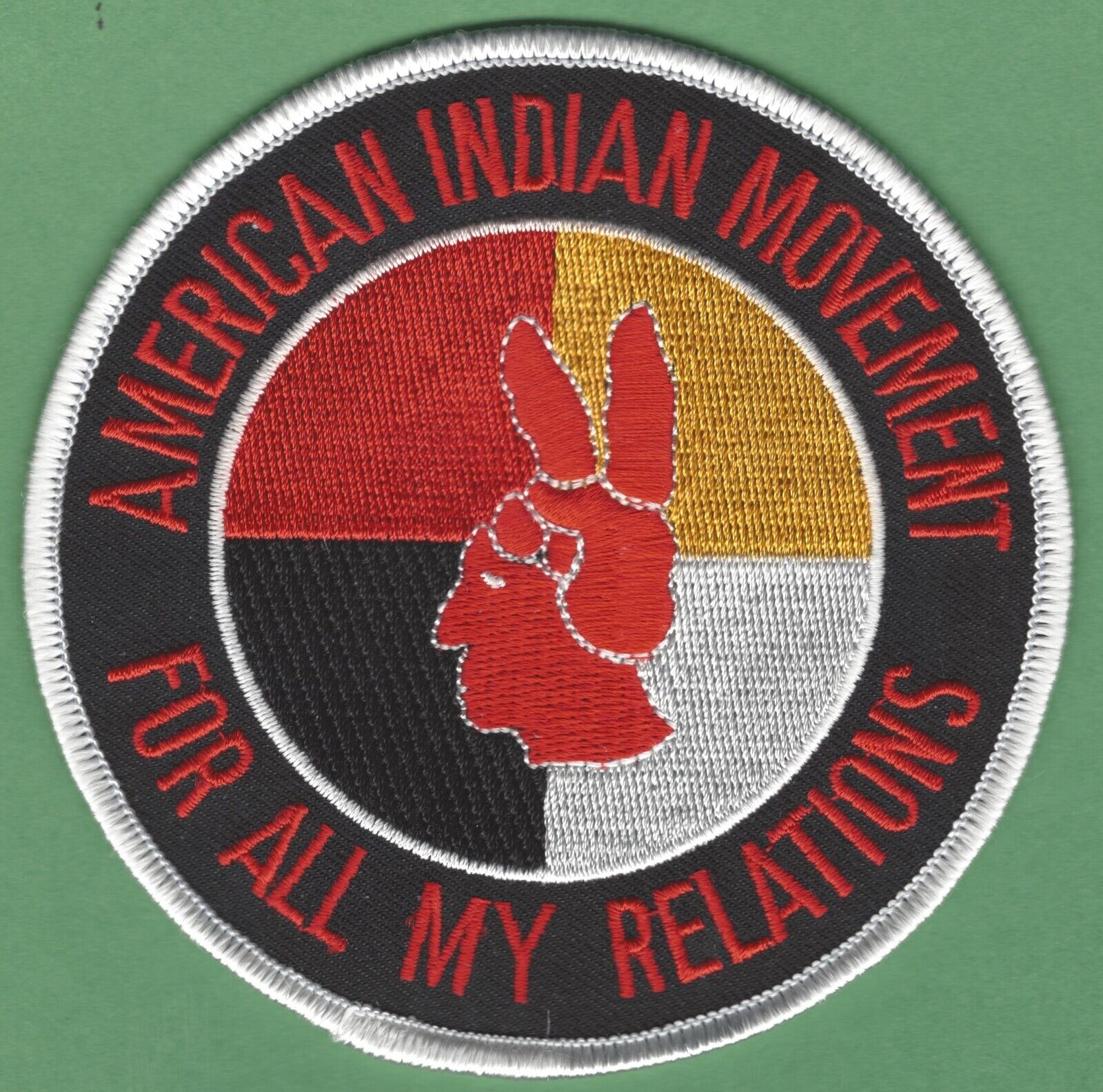 AIM AMERICAN INDIAN MOVEMENT FOR ALL MY RELATIONS TRIBAL PATCH