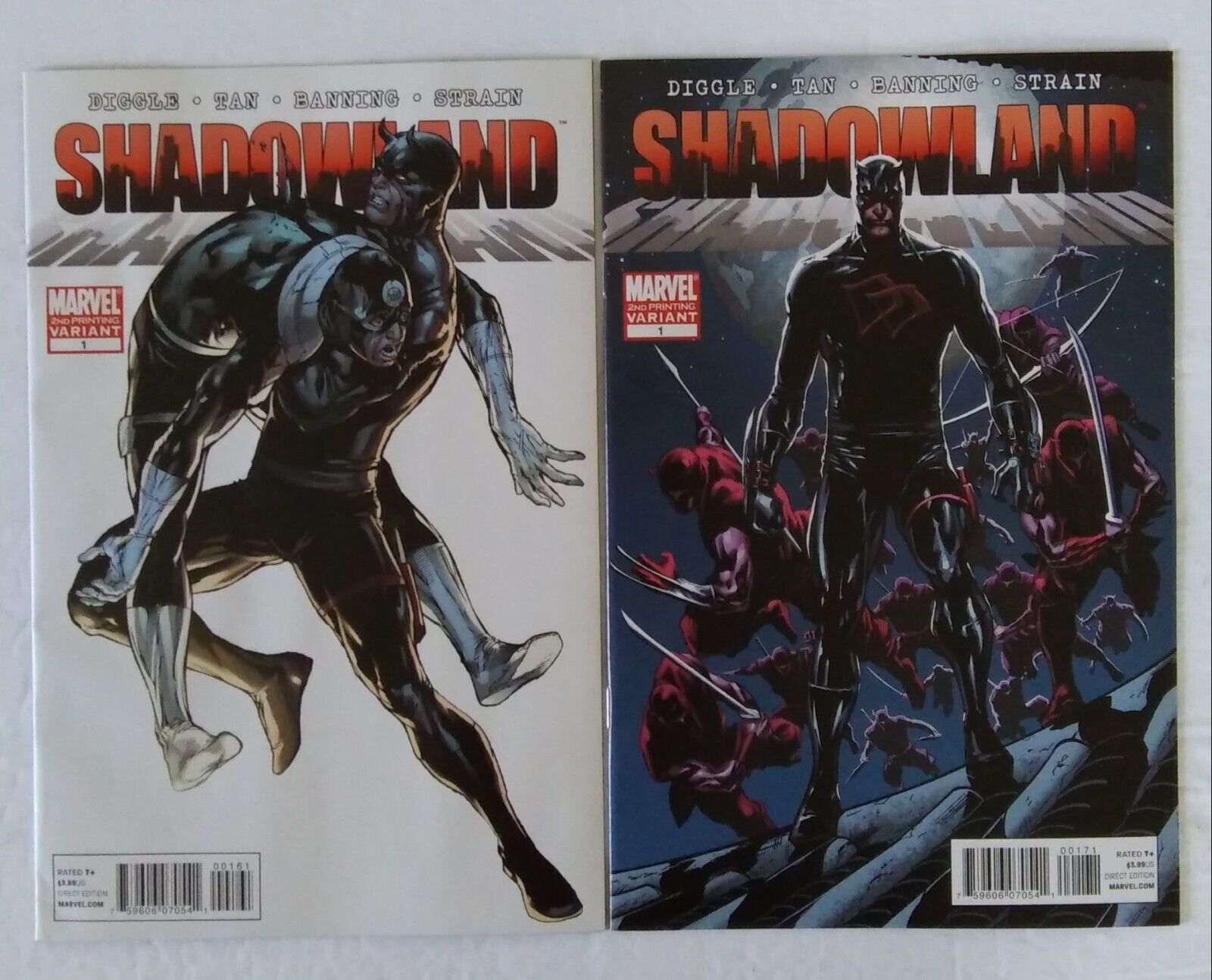 Shadowland 1 (2nd Print Variant Cover Set) Daredevil Bullseye 2010 Marvel Comics