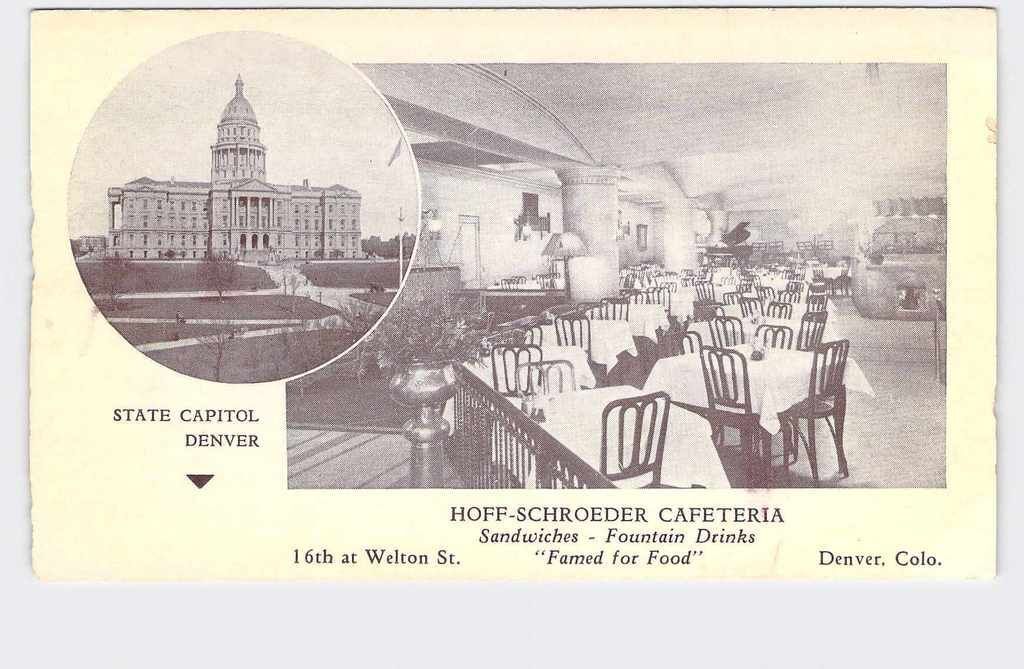 PPC Postcard CO Colorado State Capitol Denver Hoff Schroeder Cafeteria \
