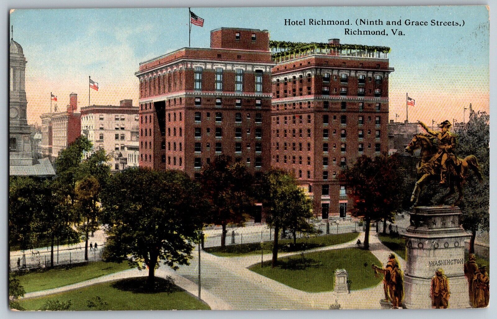 Richmond, Virginia VA - Hotel Richmond - Vintage Postcard - Unposted