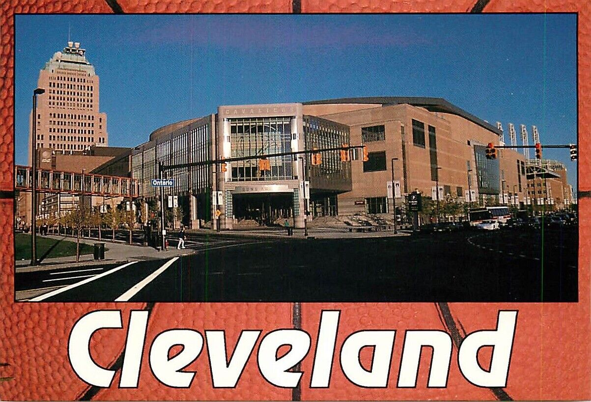 Postcard Gund Arena, Basketball, Hockey, Cleveland, Ohio