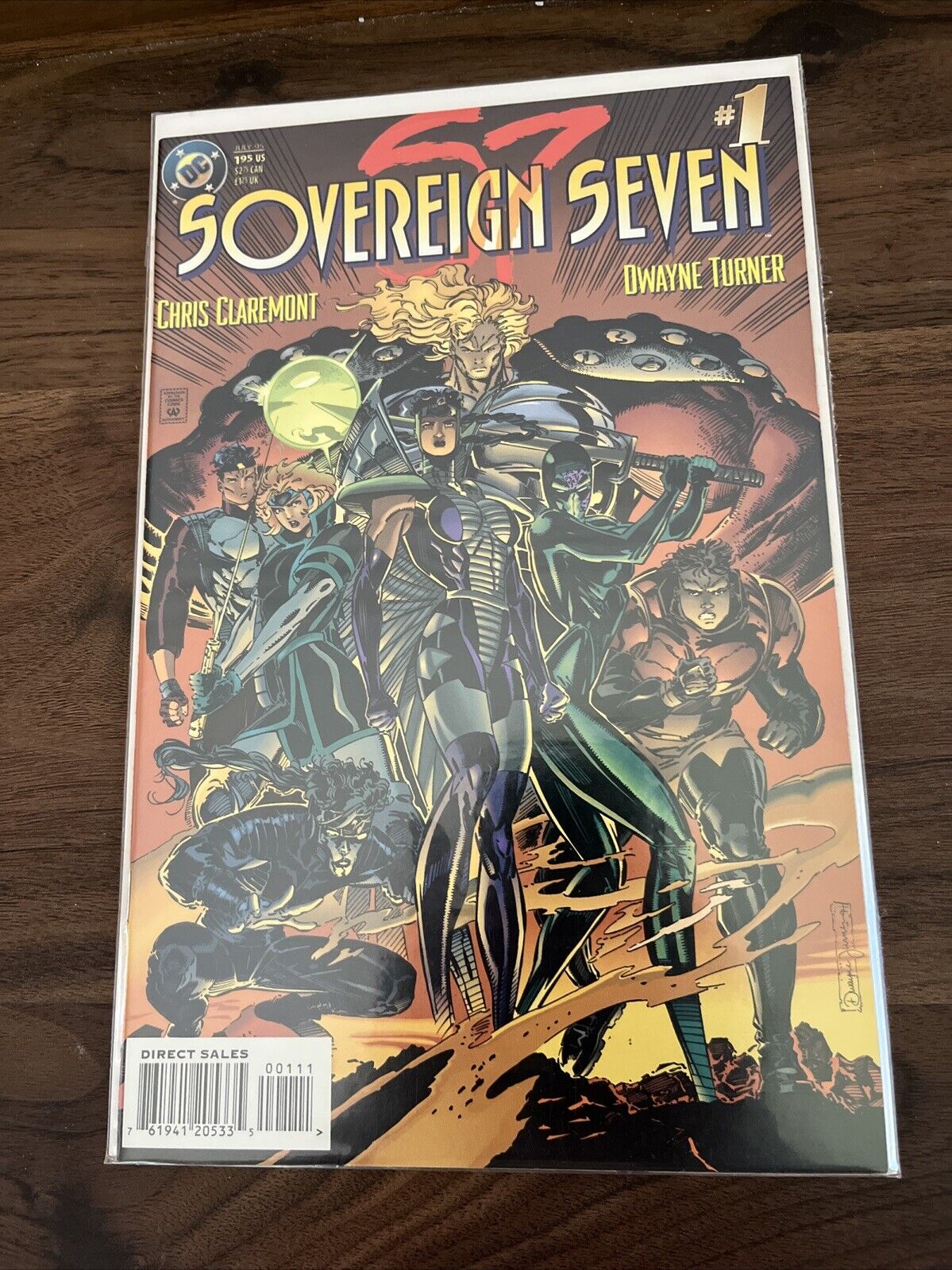 DC comics SOVEREIGN SEVEN #1 1995 MINT bagged & boarded x4