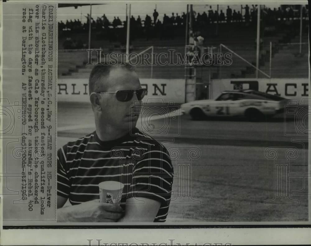 1968 Press Photo Race driver Charlie Glotzbach at Darlington Raceway
