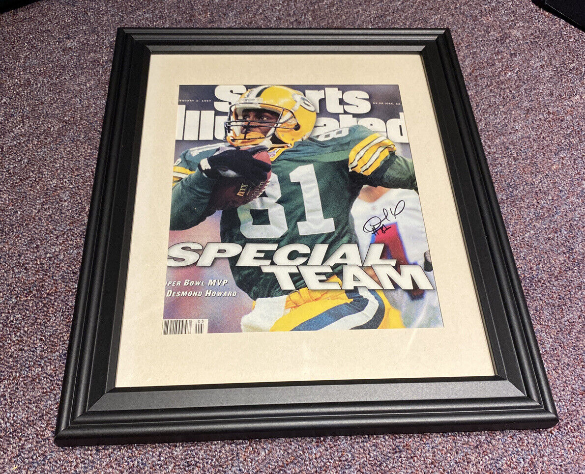 Autographed And Framed Sports Illustrated Desmond Howard Magazine