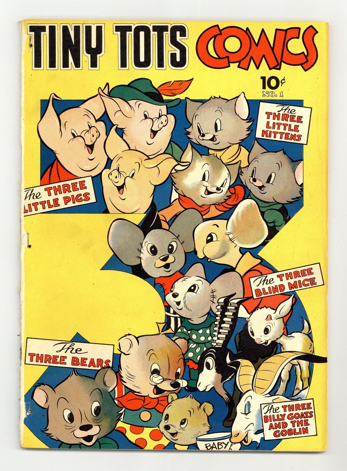 Tiny Tots Comics #1 FR/GD 1.5 TRIMMED 1943