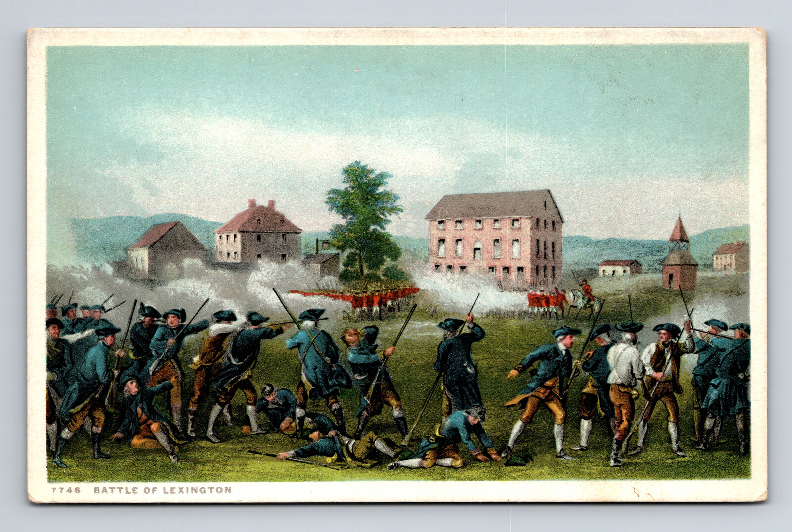 PHOSTINT Battle of Lexington Lexington MA Postcard
