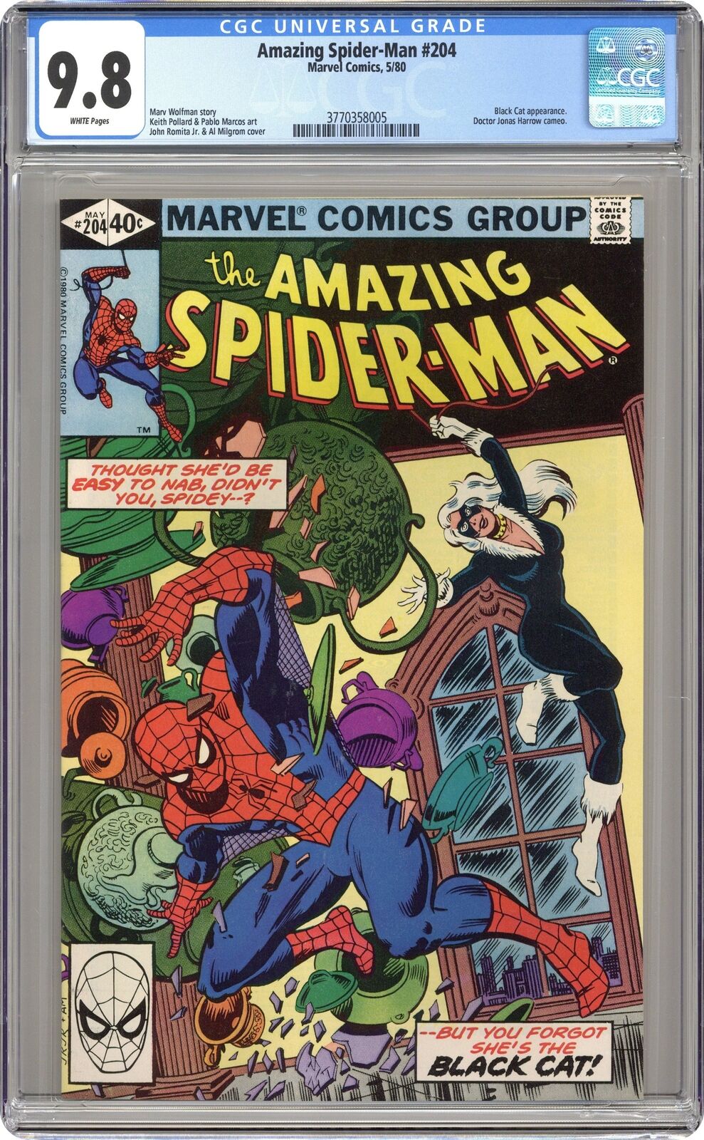 Amazing Spider-Man #204D CGC 9.8 1980 3770358005
