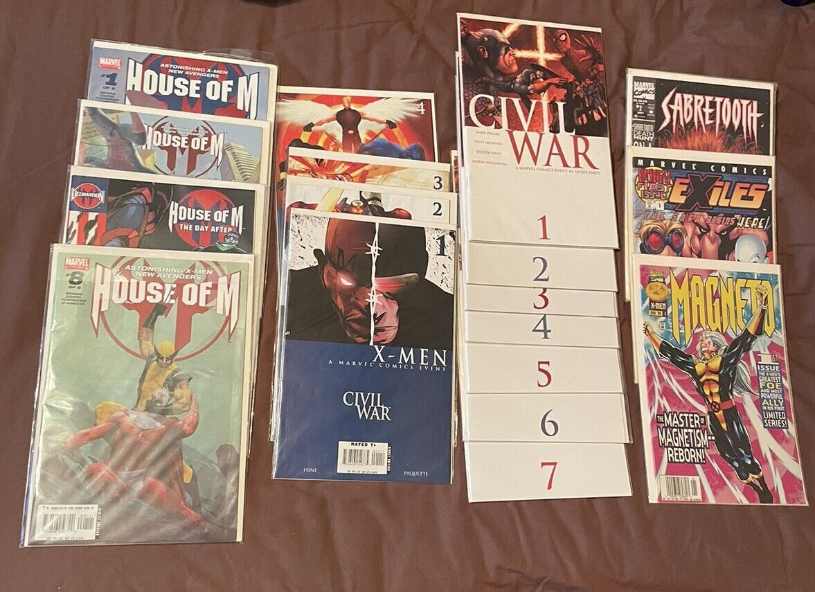 21-Civil War Sets- House Of M And More Lot