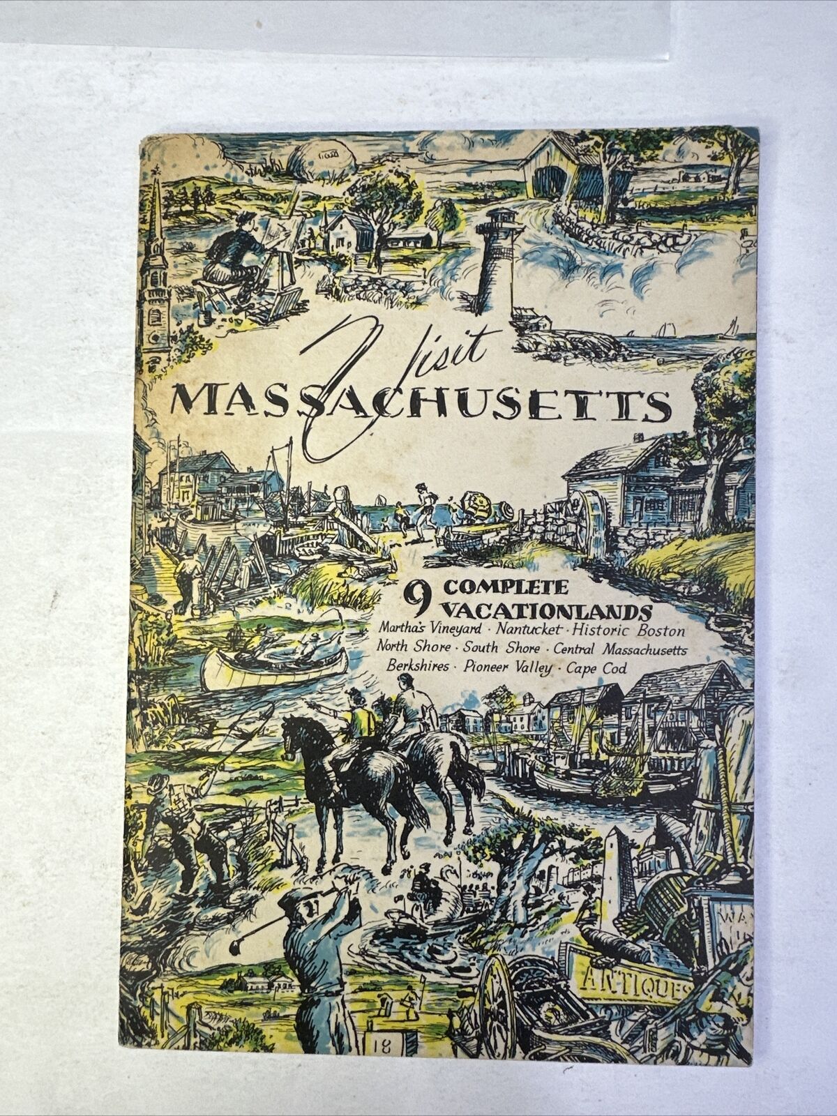 1950’s Visit Massachusetts Booklet 9 complete vacationlands