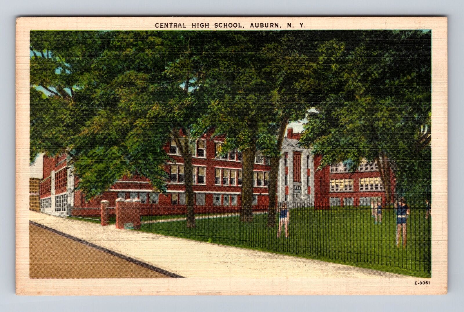 Auburn NY-New York, Central High School, Antique Vintage Souvenir Postcard