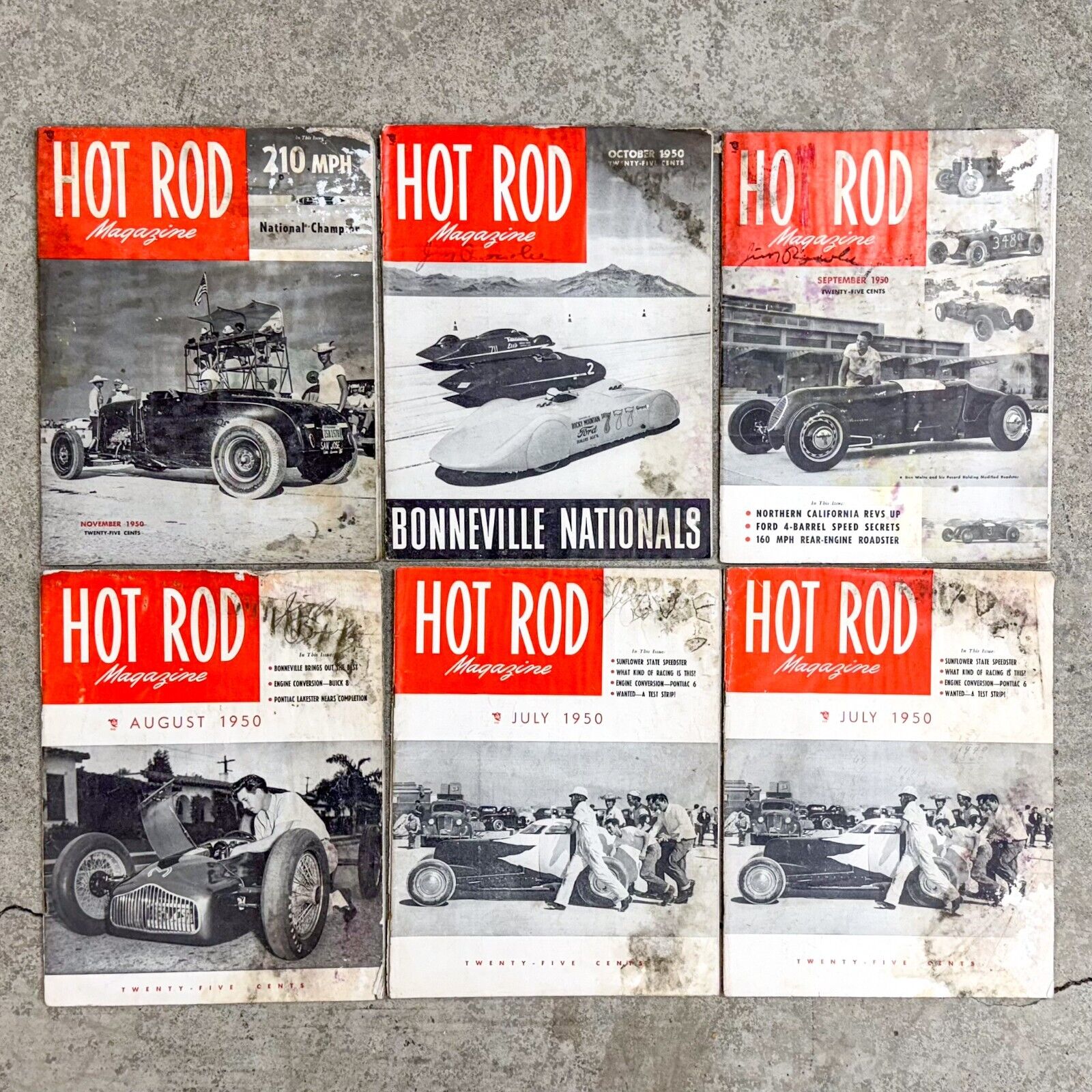 Vintage HOT ROD Magazine 1950 Publications - Street Rod Motor Life Bonneville