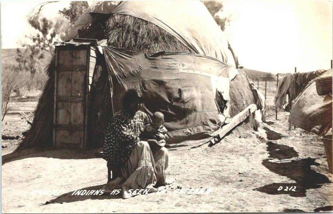 RPPC  Postcard AZ Apache Indians as seen in Arizona  Mother Child 