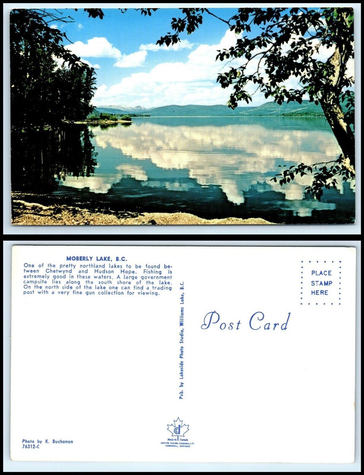 CANADA Postcard - British Columbia, Moberly Lake AG
