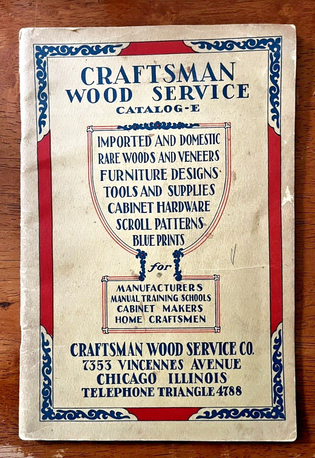 Vintage Craftsman Wood Service Catalog-E, 1932