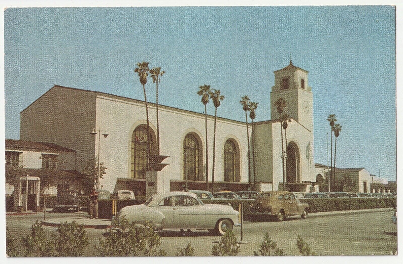 c1950s Los Angeles Union Train Station RR LA California Vintage MCM Postcard