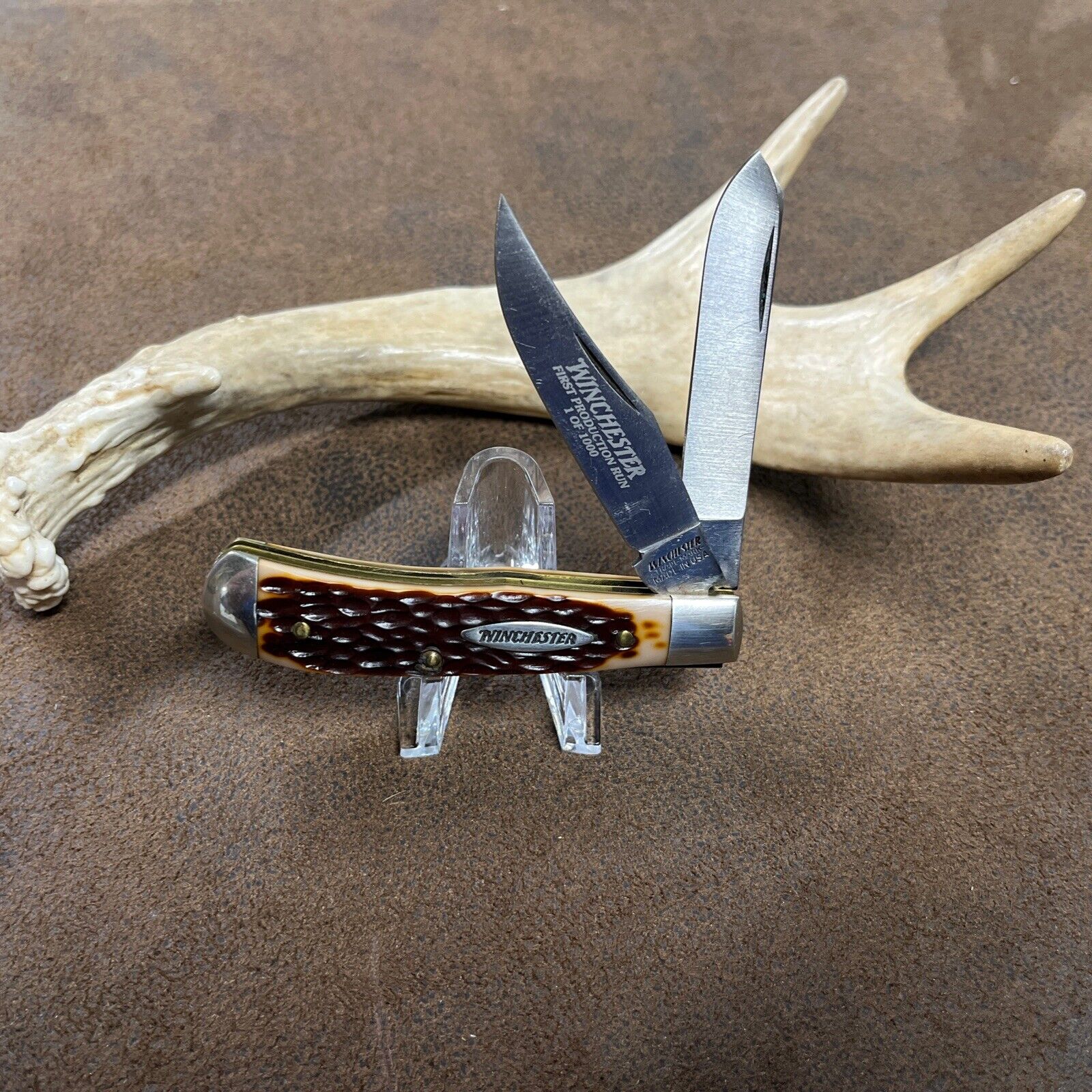 Winchester 1st Production Run 2 Blade Mini Trapper Pocket Knife W20 29009 NIB