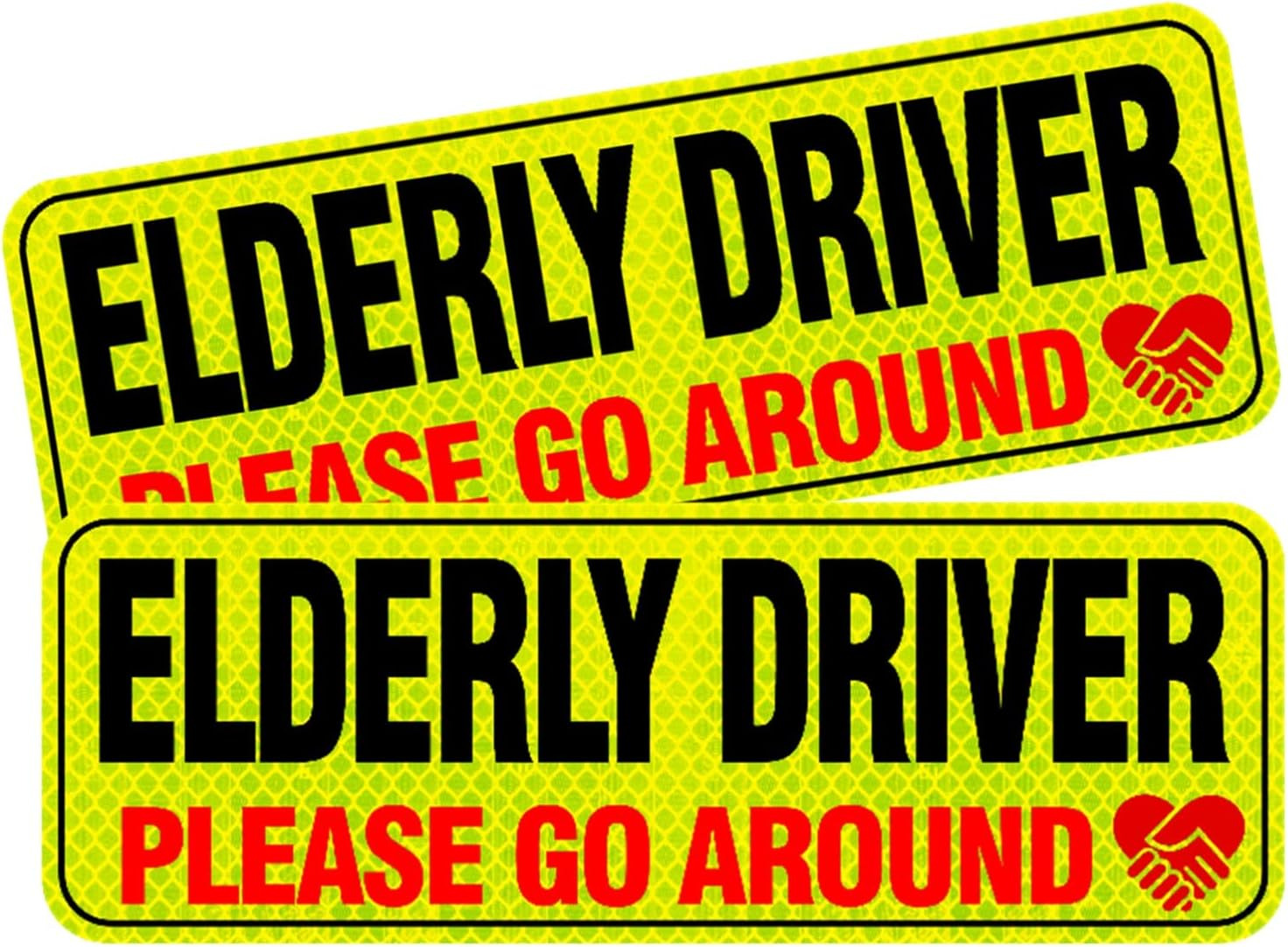 Elderly Driver Car Magnet,Elderly Driver Signs for Car,Reflective Elderly Driver