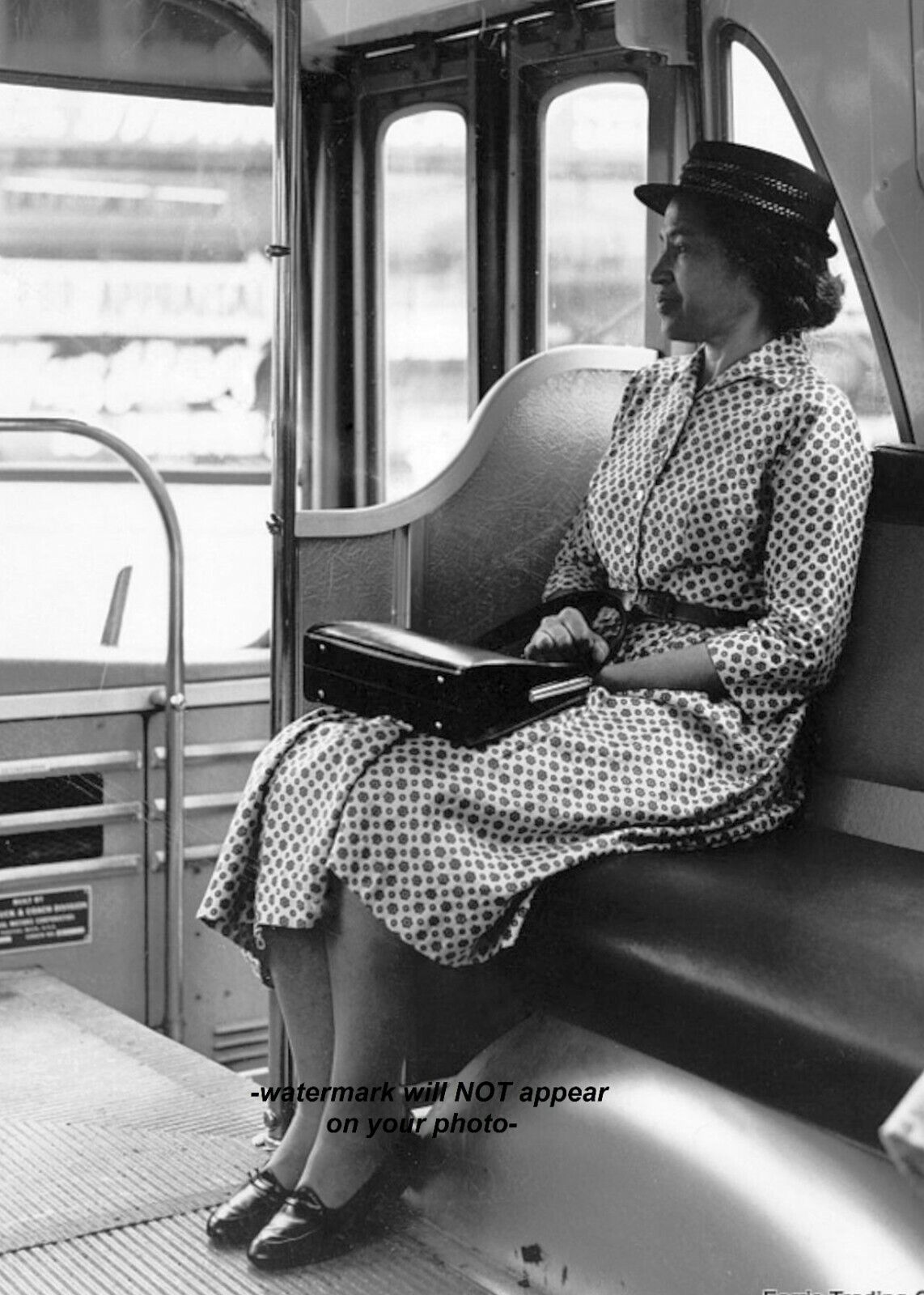 Rosa Parks Bus PHOTO Black Civil Rights March Hero, Black Segregation Jim Crow