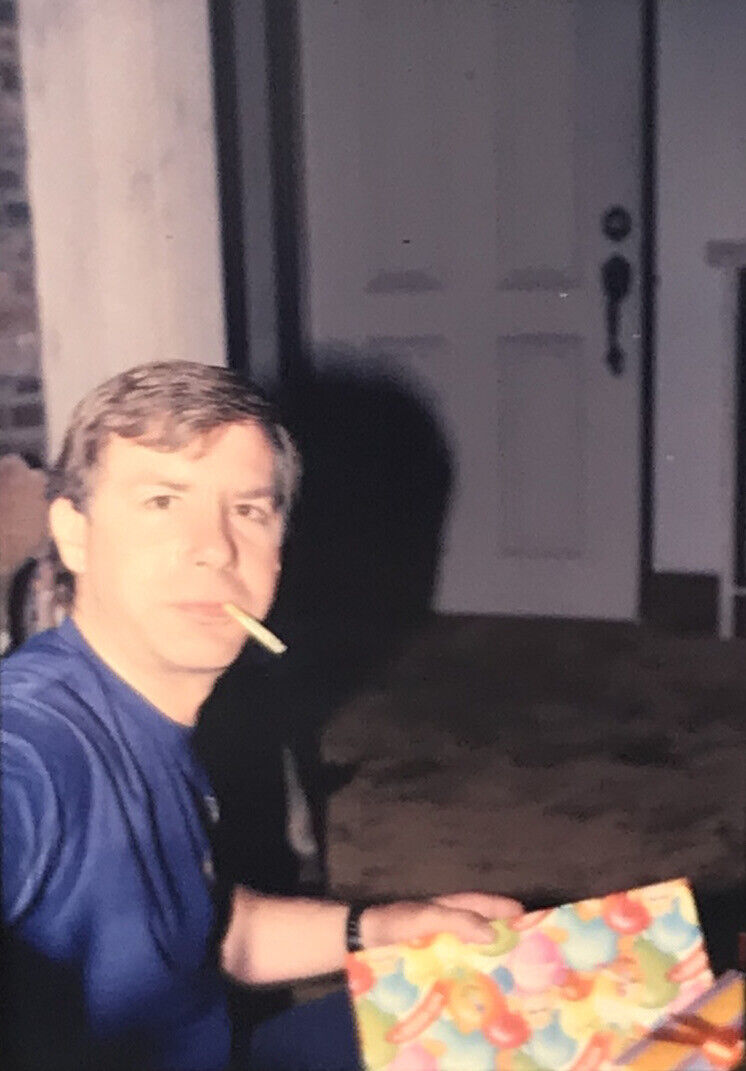 Vintage Photo Slide 1984 Man Cigarette Posed
