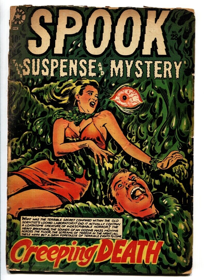 SPOOK #28 L.B. Cole pre-code horror-eye ball cover-Rulah