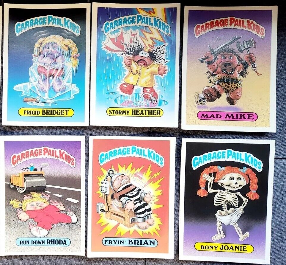 LOT OF 6: 1986 Garbage Pail Kids GPK 1st Series 1 Giant Stickers Size (5x7)