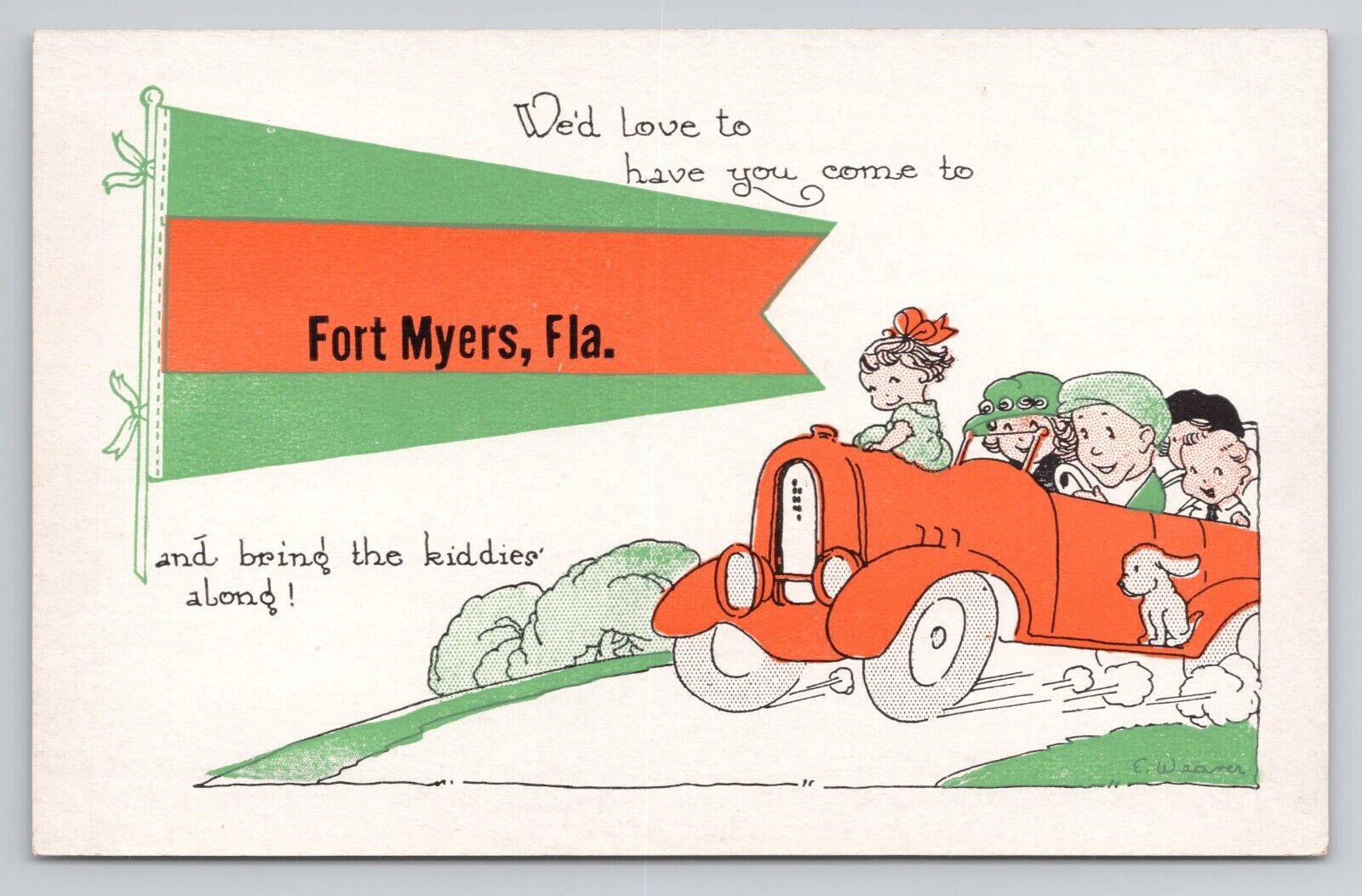 Postcard Fort Myers Florida