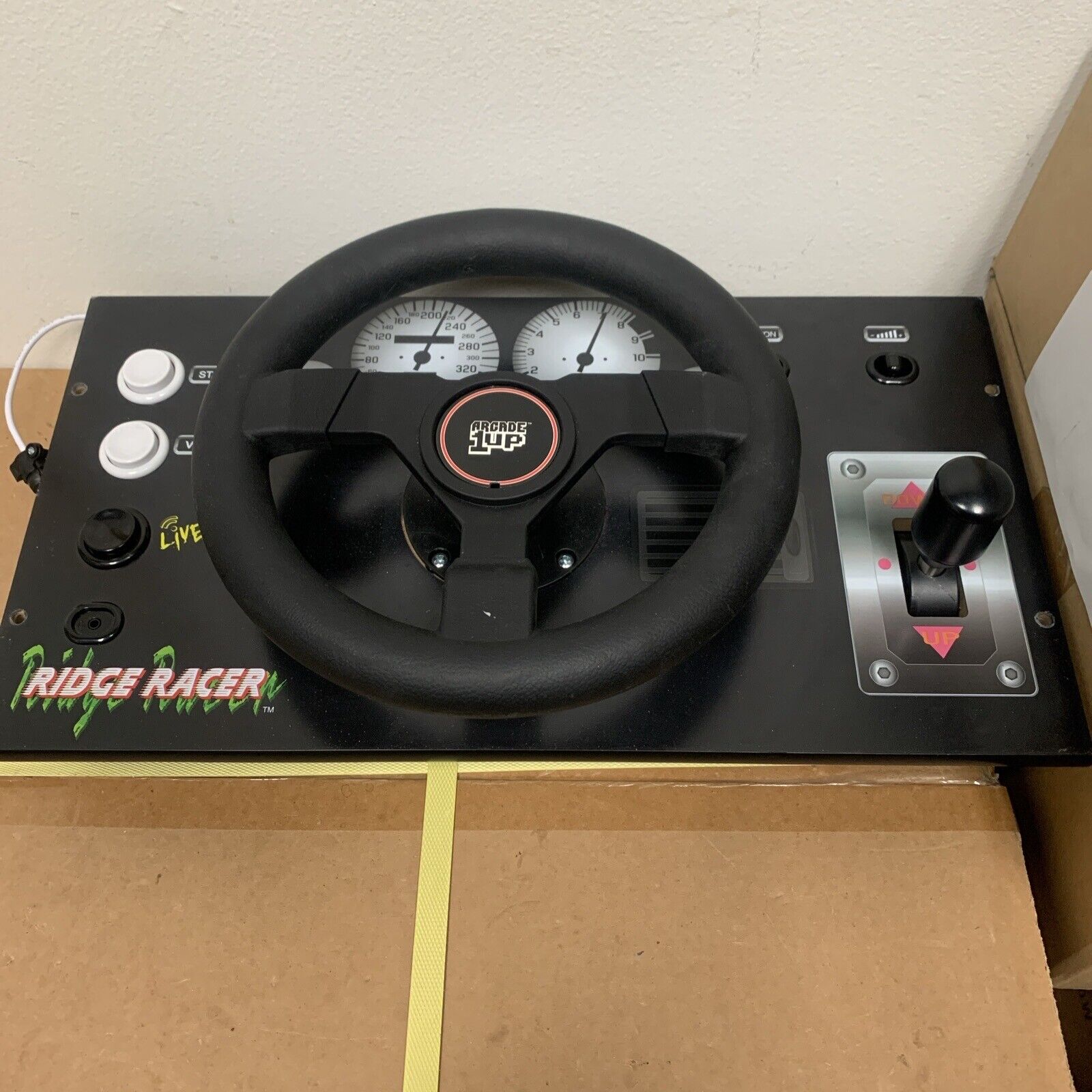 Arcade1Up Ridge Racer Control Panel Steering Wheel - As-Is / Bad / For Parts