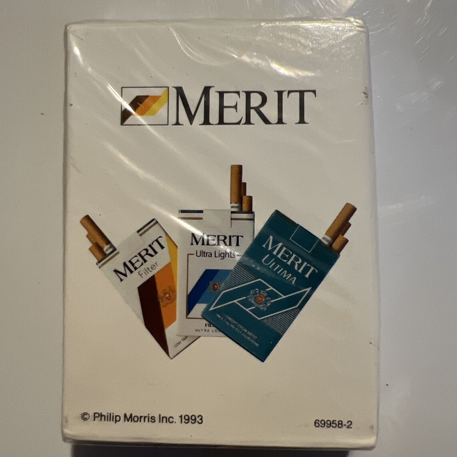Merit Cigarettes Poker Playing Cards Vintage 1993 Philip Morris Sealed New