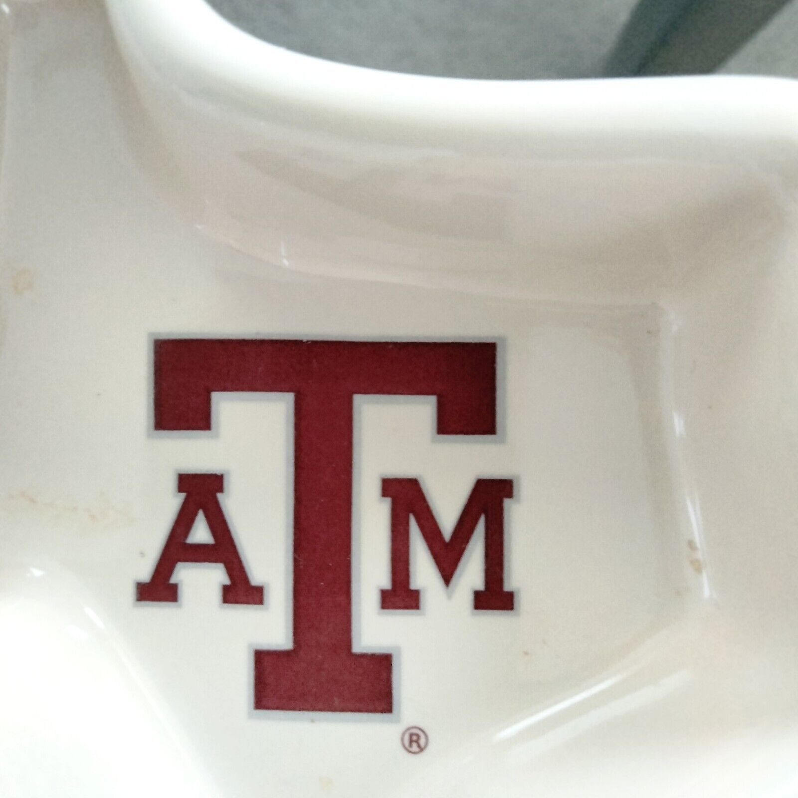 Texas A & M Vintage Ashtray : Rare Find : Great Condition : Collegiate Licensed
