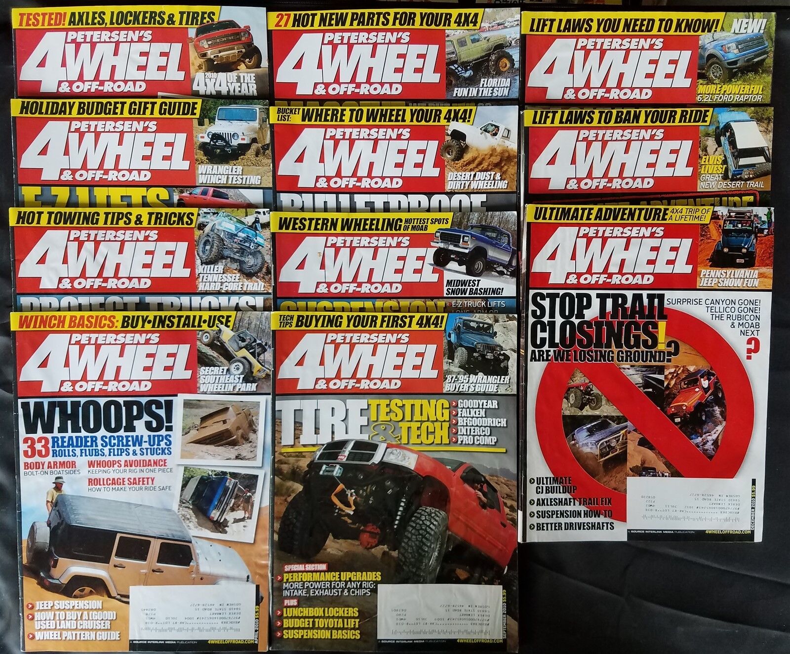 Petersen's 4 Wheel & Off-Road Magazine 2010 Near Complete Year - 11 Issues