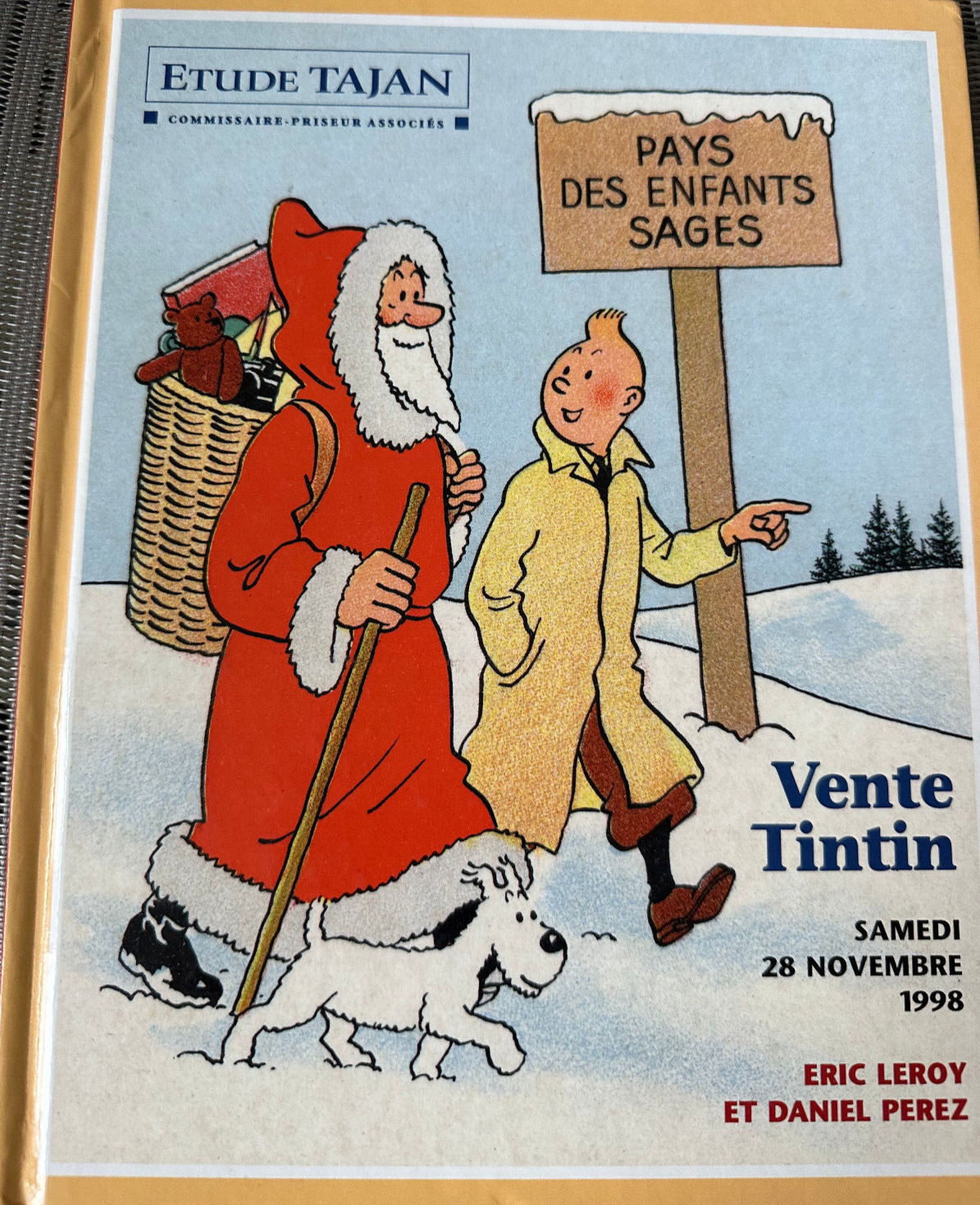 Tintin Hergé Etude Tajan Auction catalog 1998