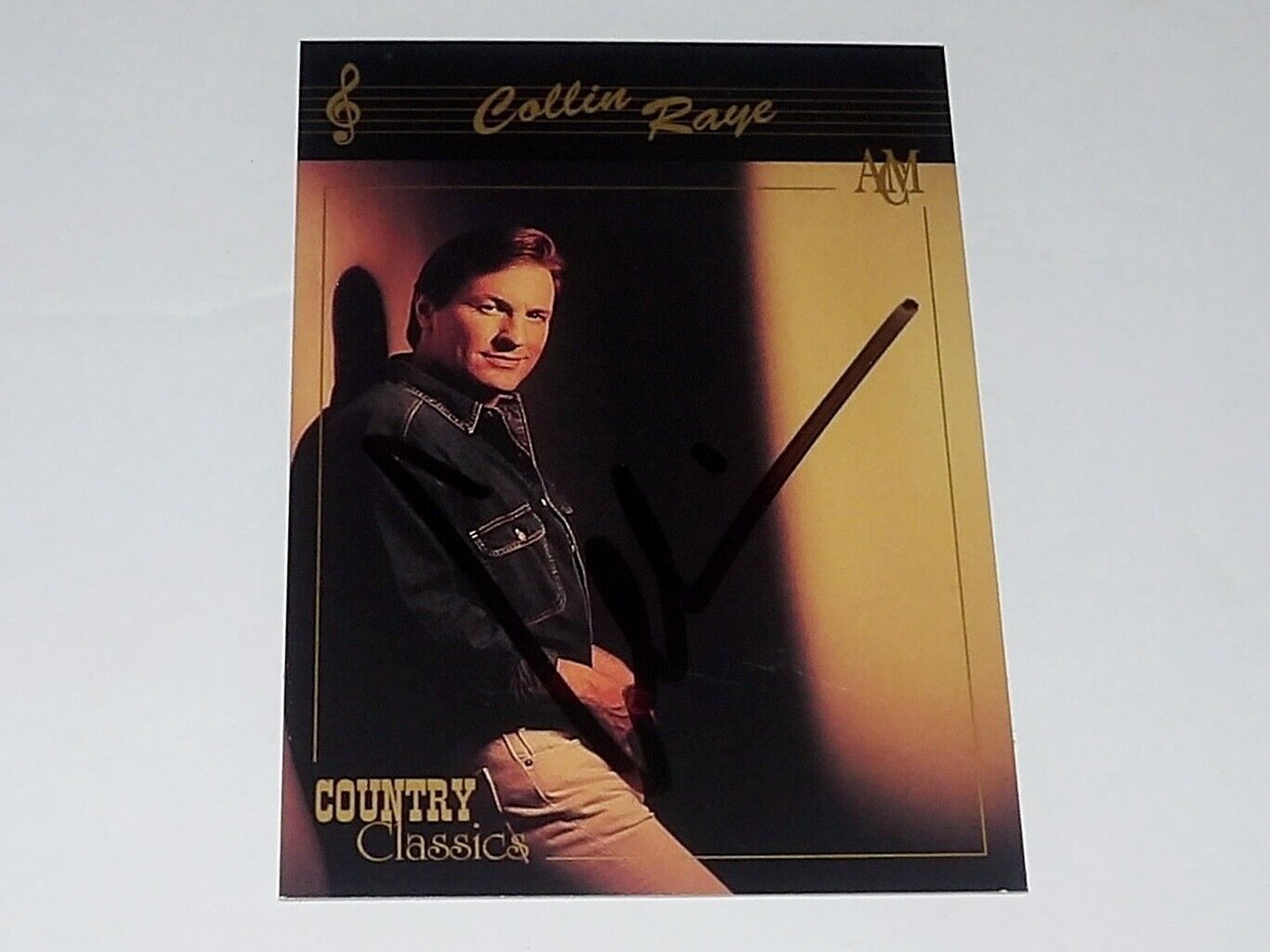 1992 COUNTRY CLASSICS TRADING CARD HANDSIGNED BY COLLIN RAYE IN PERSON